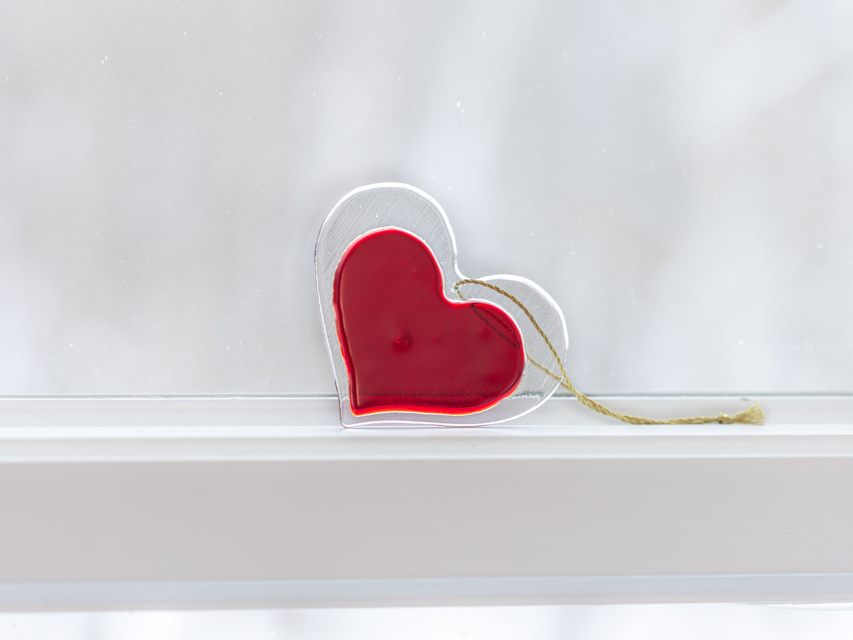Sentimental Heart Ornament, Classic Red