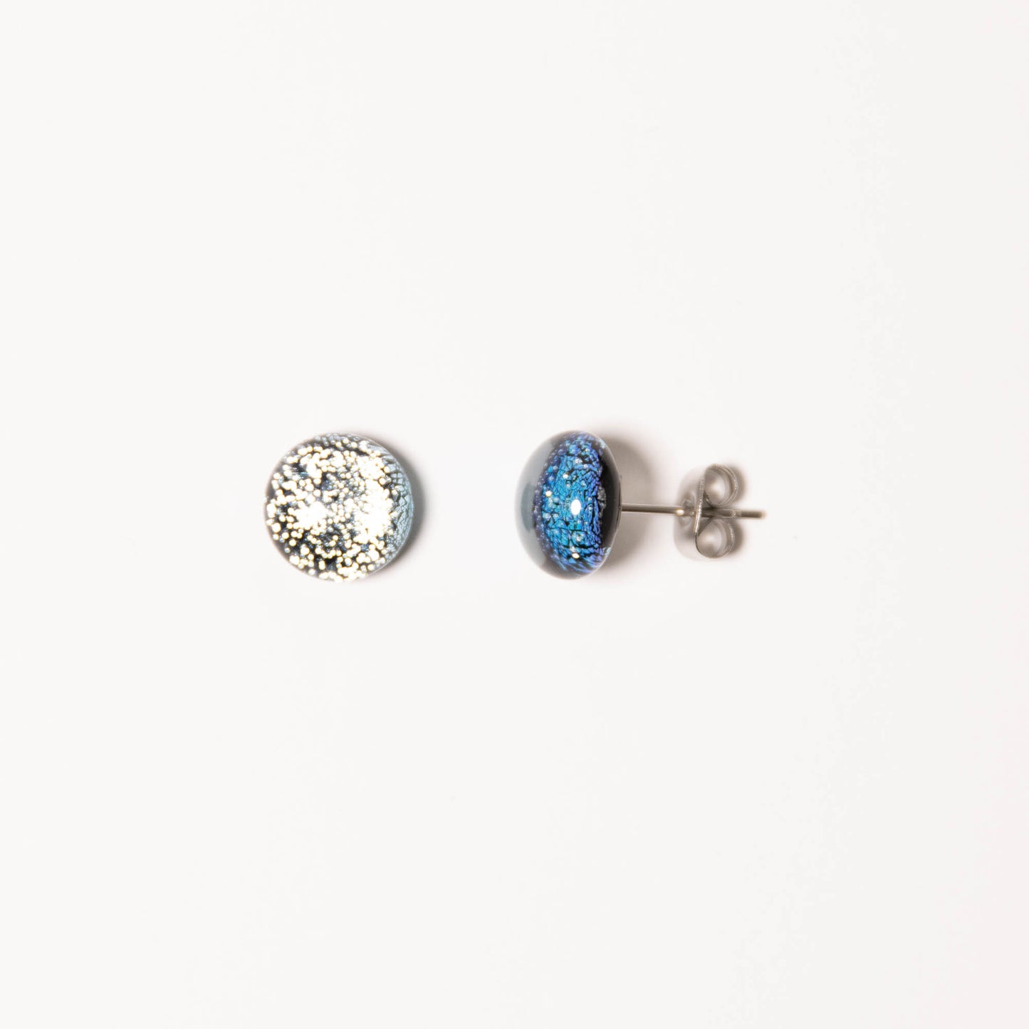 Silver Sparkle Stud Earrings