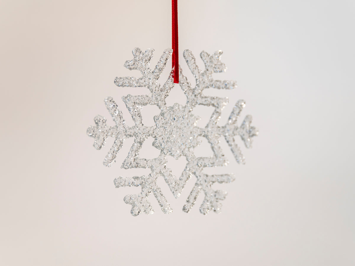 Handmade Glass Snowflake Ornament, Style 101