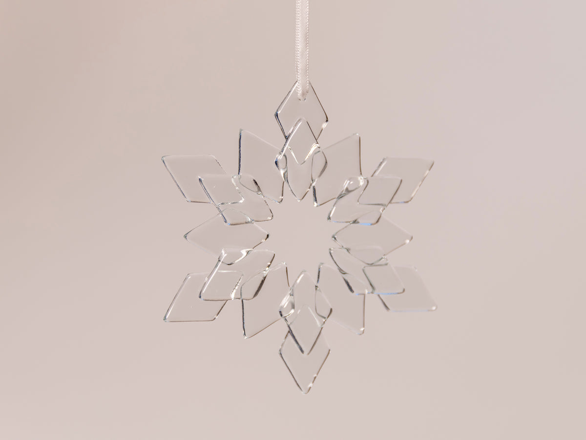 Classic Snowflake Ornament, Ice Clear