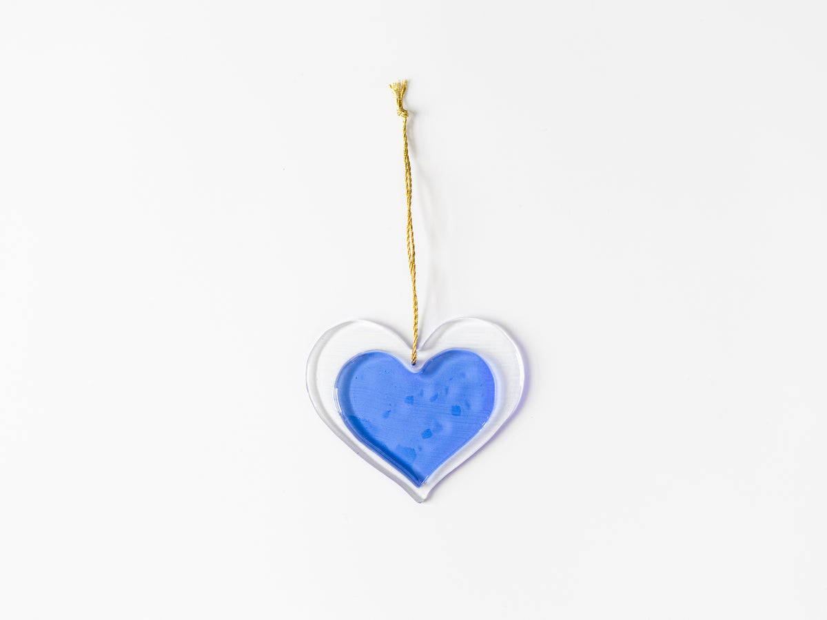 Sentimental Heart Ornament, Forget-Me-Not Blue