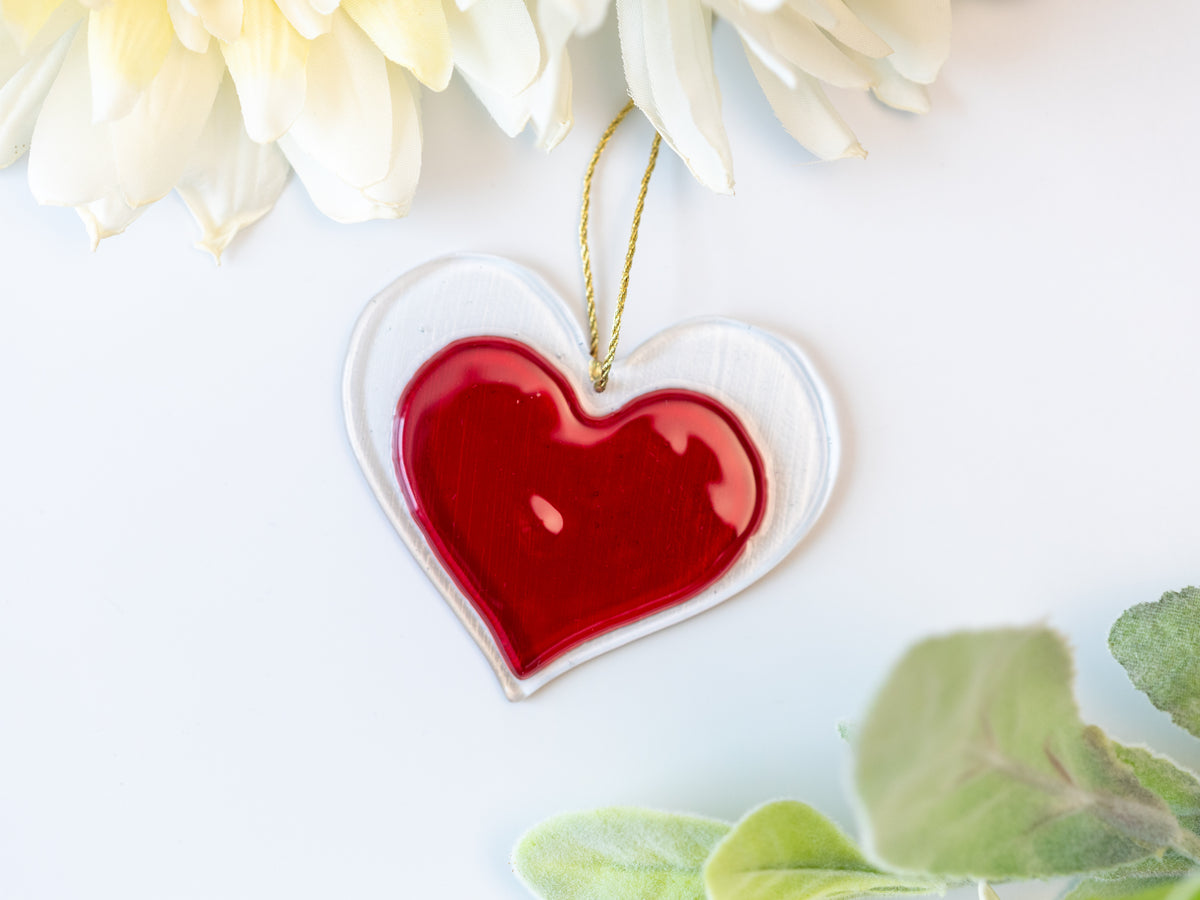 Sentimental Heart Ornament, Classic Red