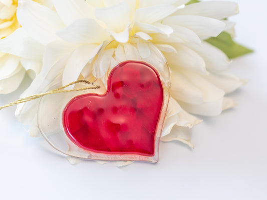 Sentimental Heart Ornament, Classic Red