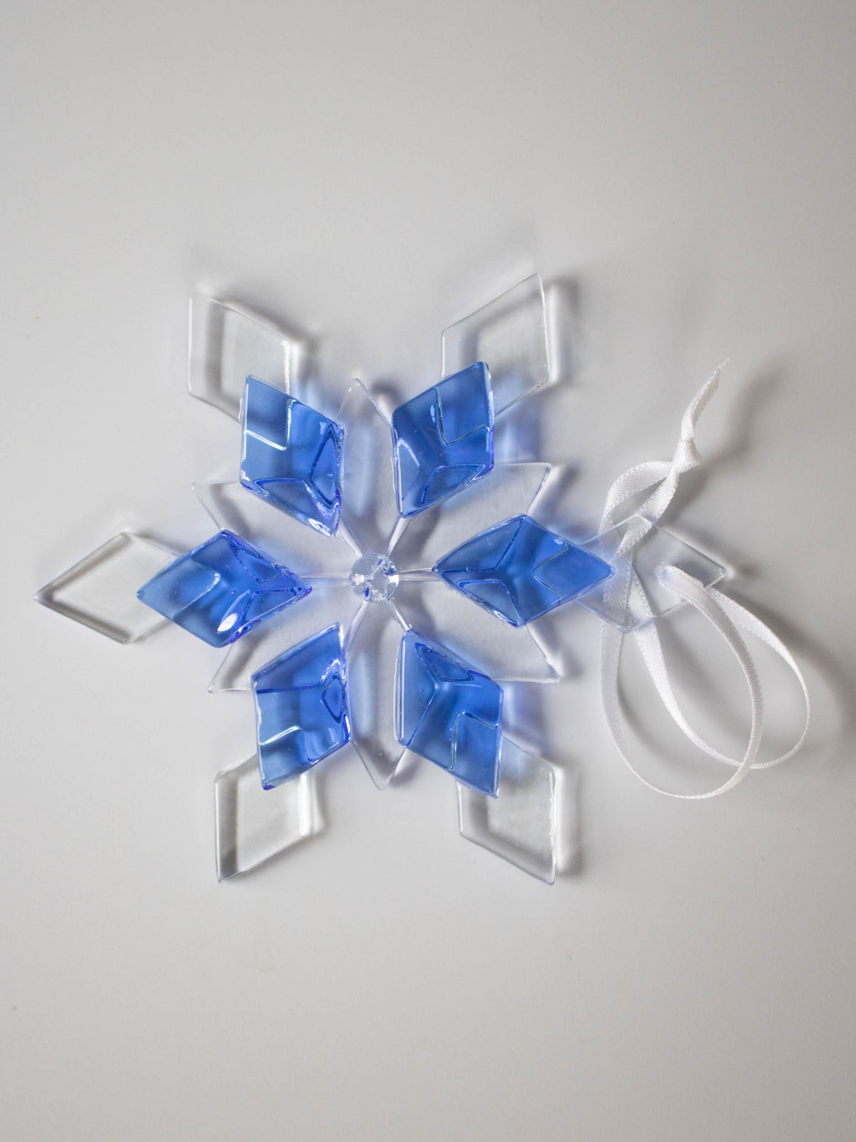 Signature Glass Snowflake, Twilight Blue