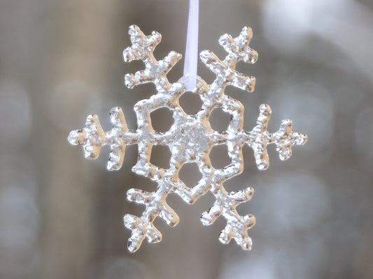 Handmade Clear Glass Snowflake Ornament, Style 103