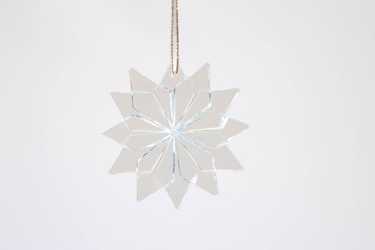 Classic 12 Point Star Ornament, Clear